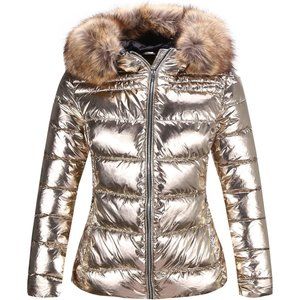 Women Padded Jacket, Winter Fashion Warm Coat Cotton Filling Water Resistant